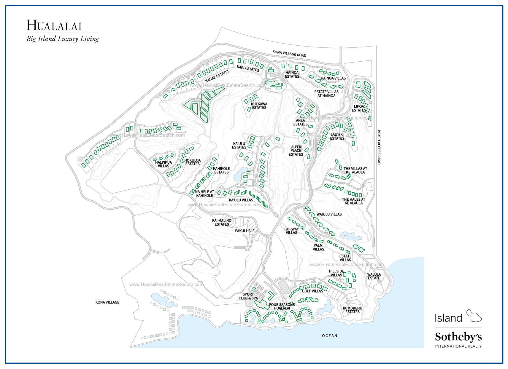 Hualalai Resort Map
